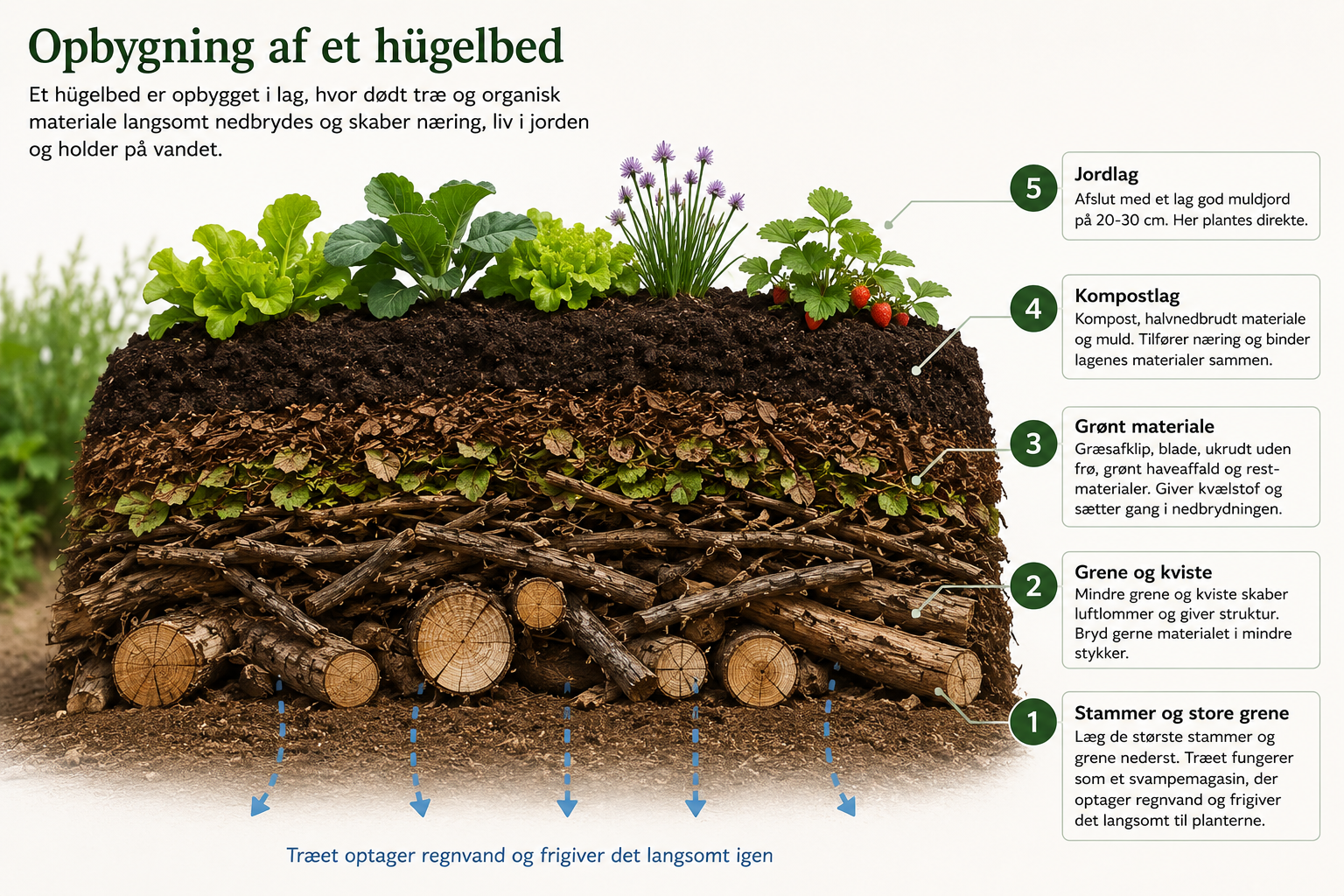 opbygning af et hugelbed